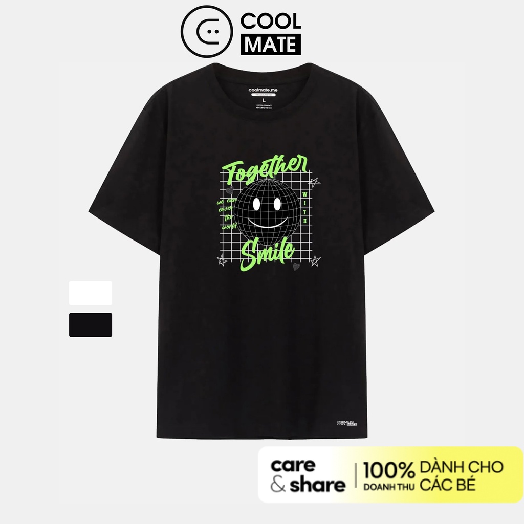 Smile Store - Áo thun nam Cotton Compact in Smile Together Care & Share - thương hiệu Coolmate