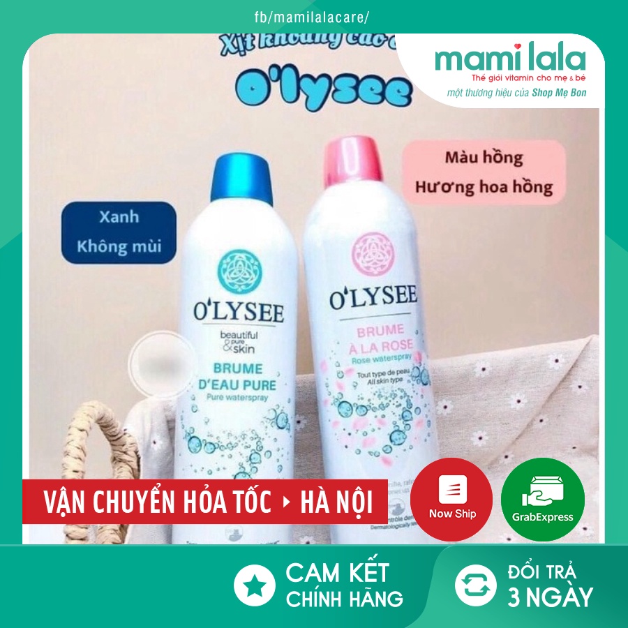 Xịt Khoáng Olysee Brume 400ml À La Rose Waterspray Pháp cân bằng ẩm, dịu da