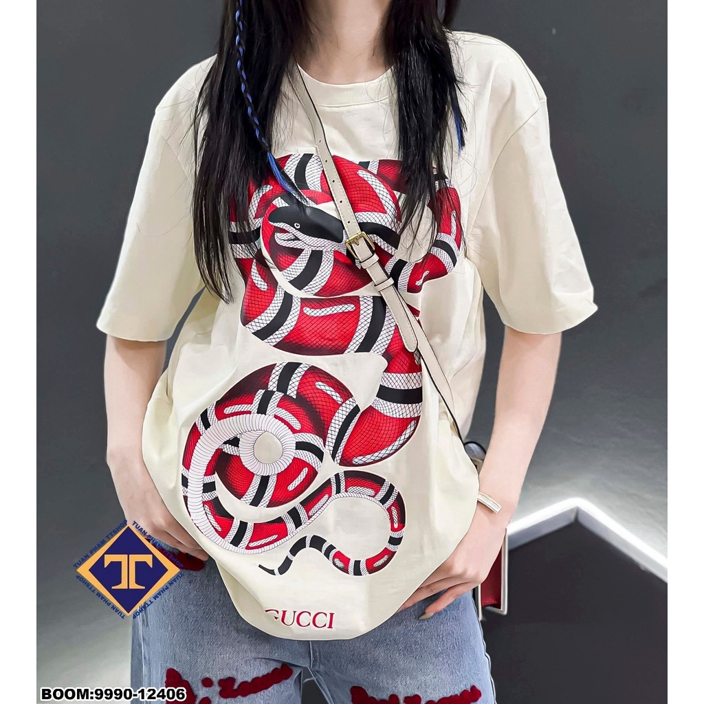 Áo Gucci In Rắn Hot Hit Cao Cấp - Full Size Nam,Nữ