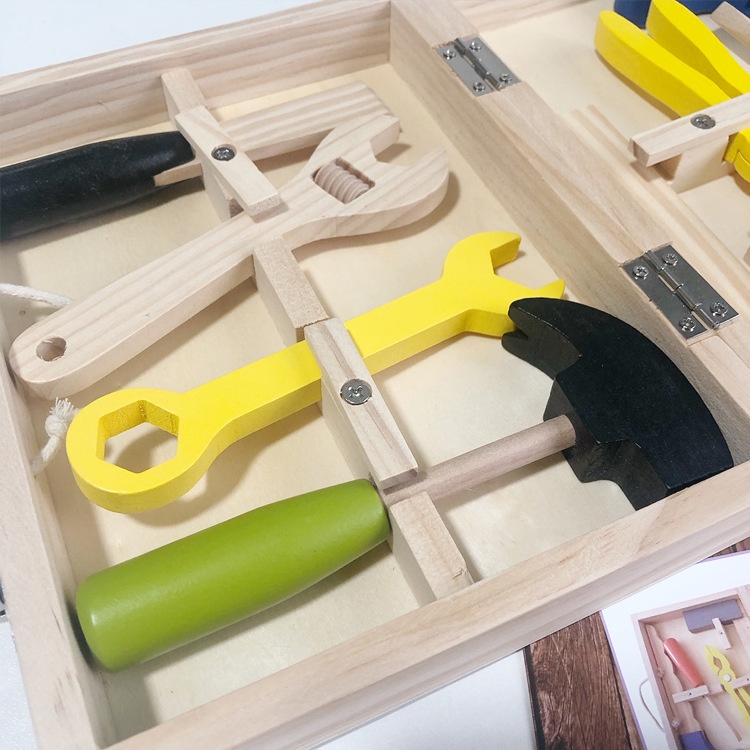 Đồ chơi cho bé trai, đồ chơi gỗ thông minh,  Bộ đồ chơi thợ mộc