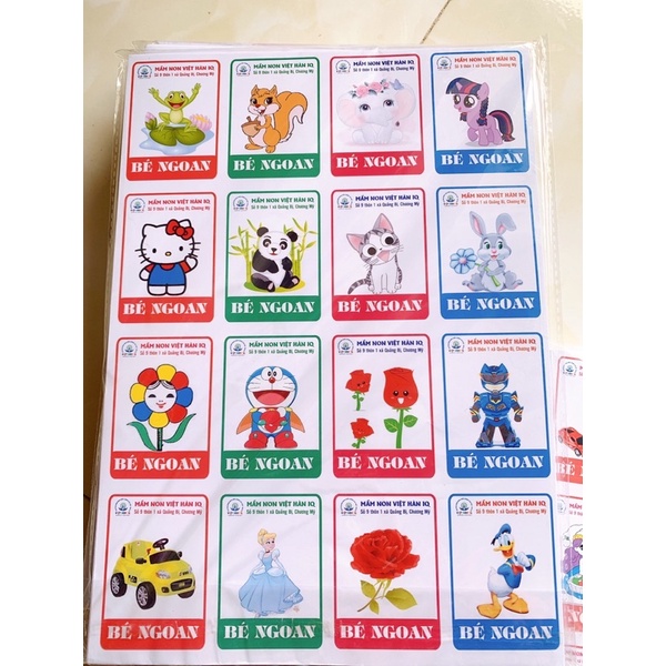 Bé ngoan in tên trường theo yêu cầu tờ a4
