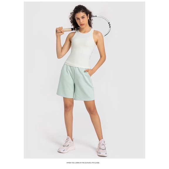Áo Tank Thể Thao 1 Lớp Waist-Length Racerback Tank Top Lulu loại 1 - GymOutfit 2023 DT343