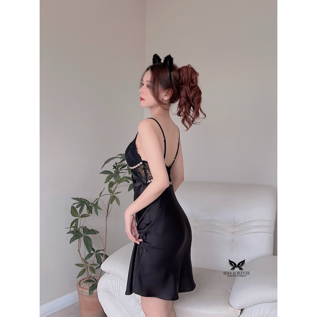 Sexy Forever Đầm Ngủ Thiết Kế Có Mút Tháo Rời Simmi