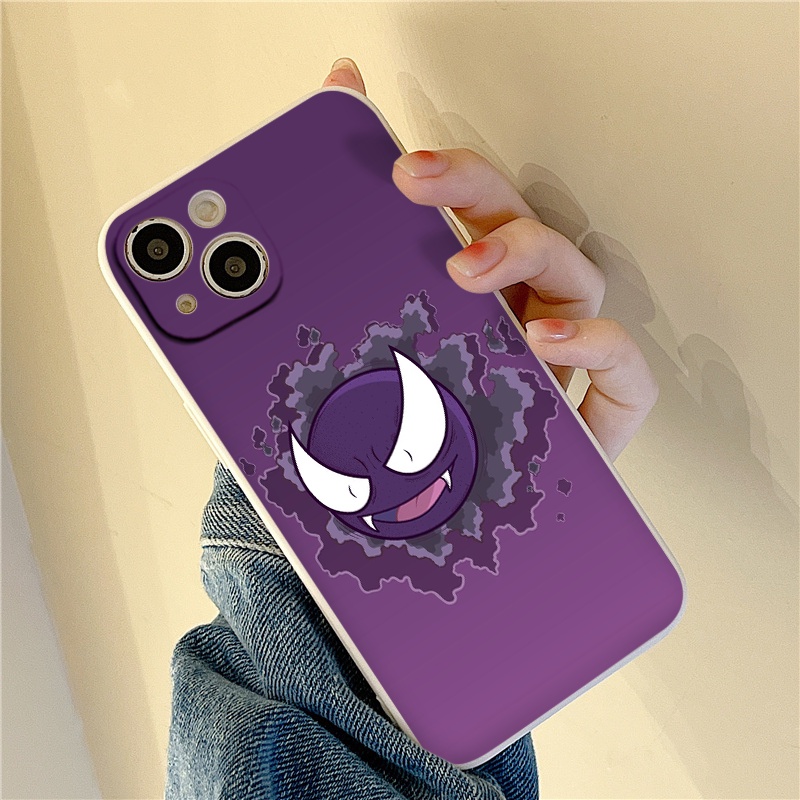 Ốp lưng iPhone cạnh viền vuông in qu.ái v.ật nhé răng bảo vệ camera cho ip 6/6s/7/8/X/XS/11/12/13/14 Pro Plus Max e4393