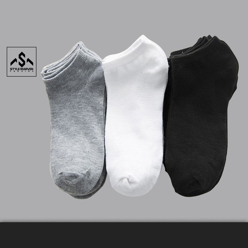 Tất nam nữ cổ ngắn ngẫu nhiên cao cấp STYLE MARVEN màu trơn chống hôi chân thời trang - TAT SM1