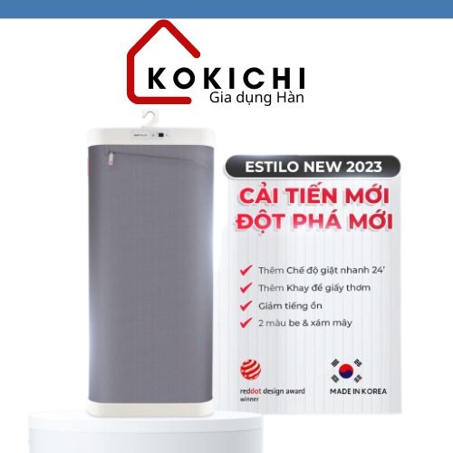 Máy giặt khô là hơi di động ESTILO Hàn Quốc, khử trùng quần áo bằng tia UVC [Hàng chính hãng]
