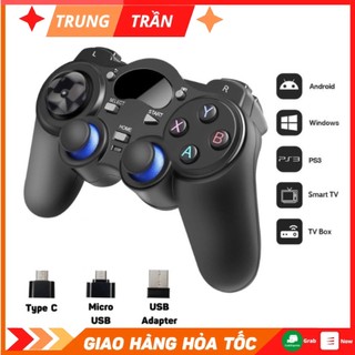Tay cầm chơi game pc laptop, ps3, điện thoại, tv android box - tay cầm không dây 850 usb wifi 2.4g - full skill fo4, pes