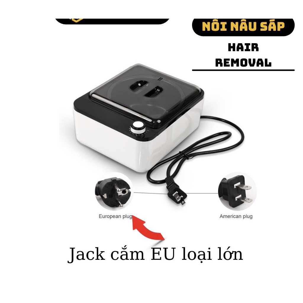 Nồi Nấu Sáp Cao Cấp Wax Hạt Đậu Chống Dính - Bộ Nồi Đun Sáp Nóng Chảy Wax Lông HAIR REMOVAL