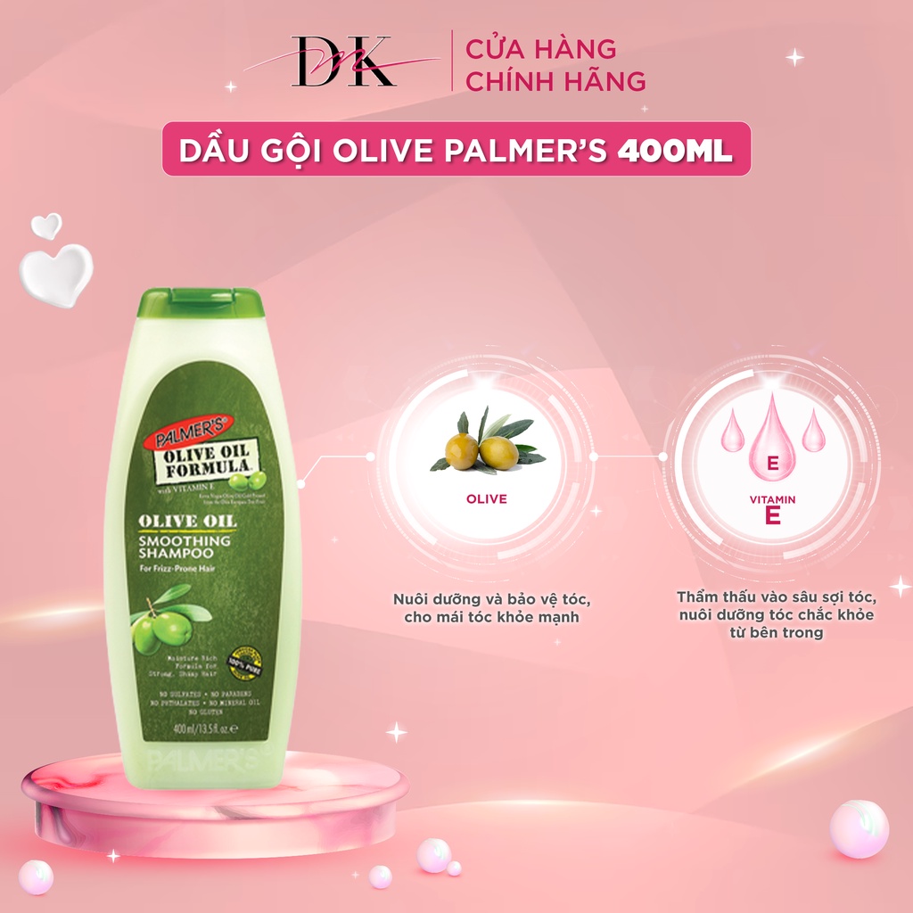 Dầu gội dưỡng tóc suôn mượt Olive Palmer’s 400ml