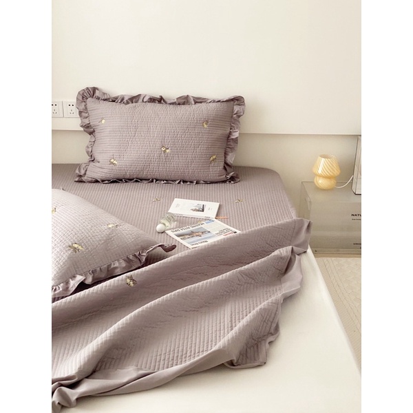 Ga gối cotton hữu cơ Quilting trần bông cao cấp