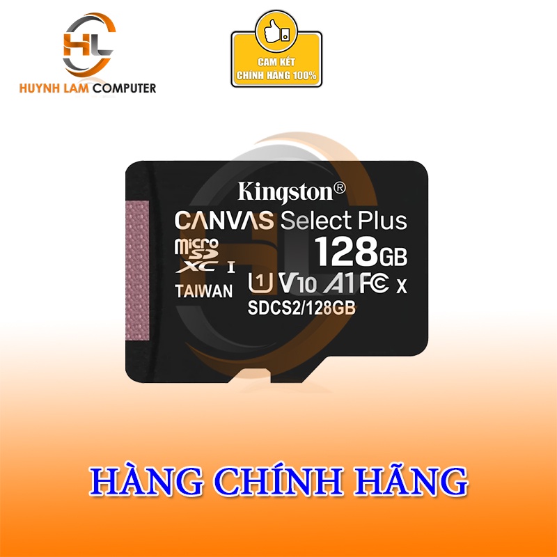 Thẻ nhớ Kingston 128GB Micro SDHC CANVAS 100MB/s Chính hãng FPT Phân Phối