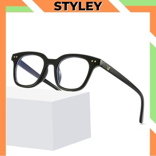 Mắt kính chữ gọng chữ V nam nữ không độ giả cận style hàn quốc, Kính mát thời trang đẹp và dễ thương STYLEY K001