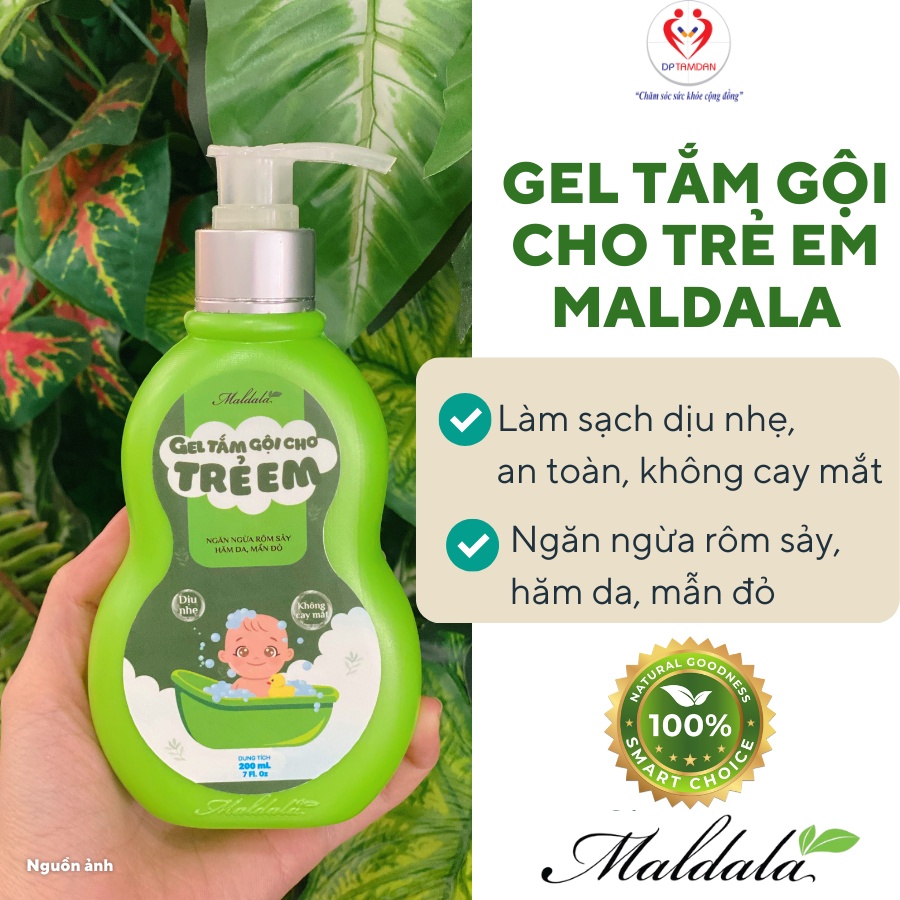 Gel tắm gội cho trẻ em Maldala