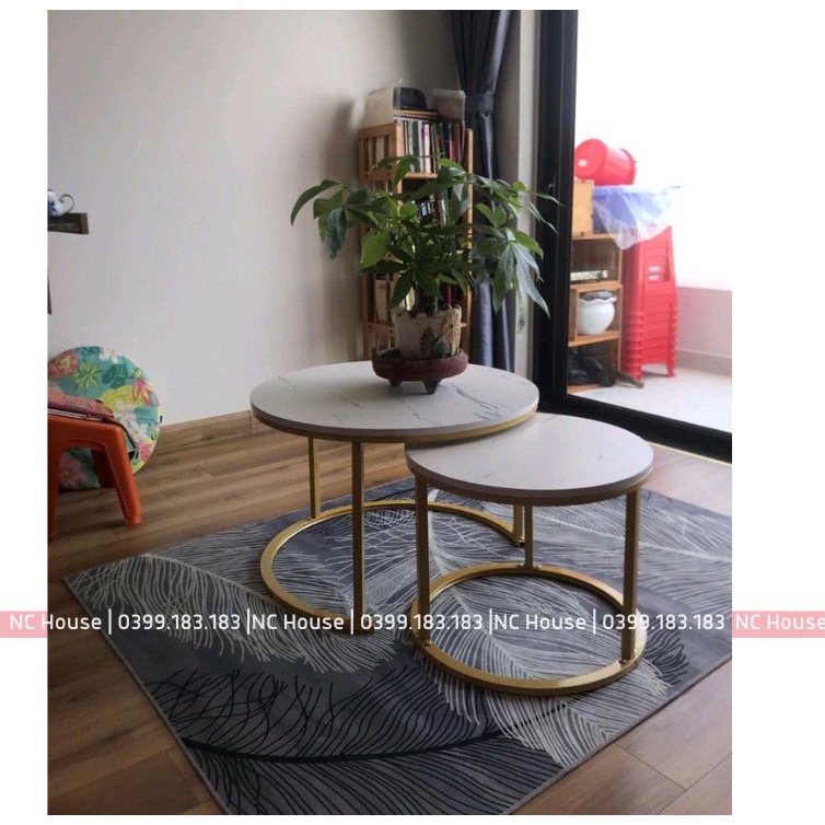 Đơn tỉnh ib shop - Bàn trà NC House mặt đá vân mây, khung sắt nan đơn thép sơn tĩnh điện cao cấp, sang trọng | BigBuy360 - bigbuy360.vn