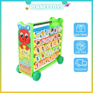 Bộ Đồ Chơi Kệ Học Chữ Và Số Đa Năng Khủng Long Dino Tặng Kèm Bộ 42 Thẻ Cho Bé