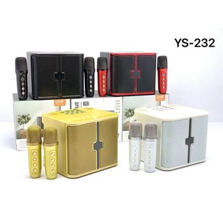 Loa Bluetooth Karaoke YS 232 - Tặng 2 micro không dây - Hiệu ứng đổi giọng, điều chỉnh echo, reverb, effect, xách tay