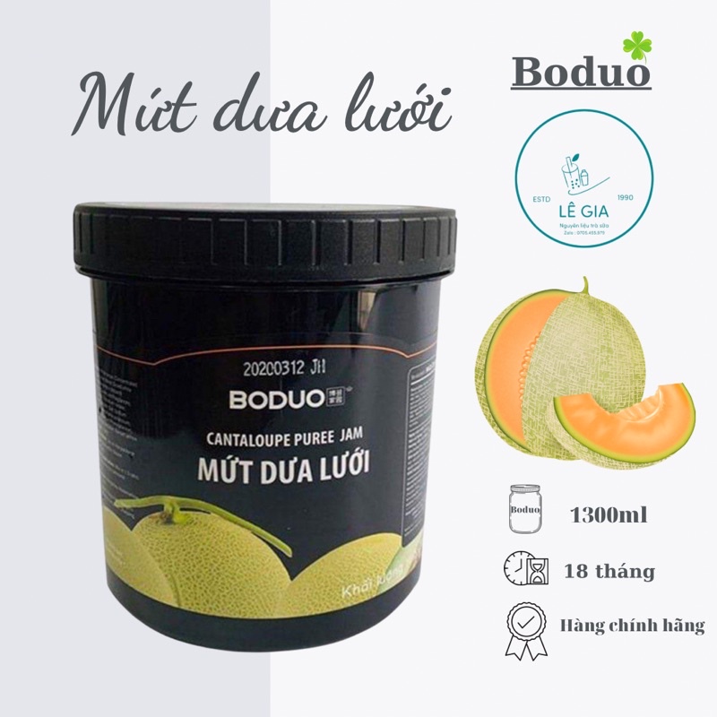 Mứt dưa lưới Boduo hộp 1kg3