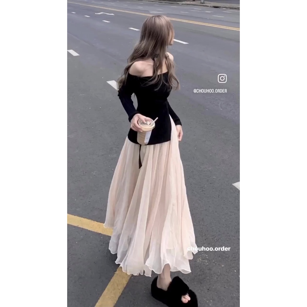 - (MUA Ở GIỎ LIVE ĐỂ ÁP MÃ) Quà tặng sinh nhật,bạn gái,cho nữ,tết Áo dệt kim mỏng/ Skirt voan