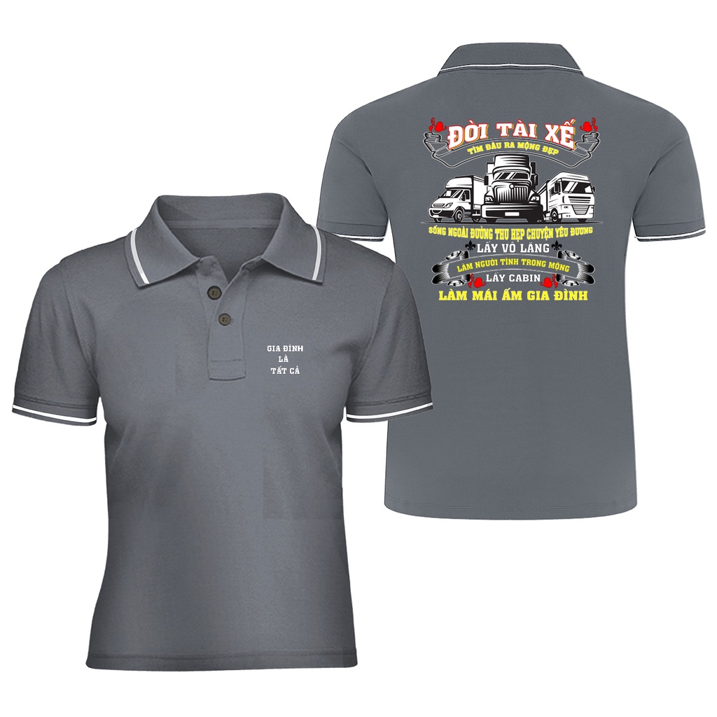 Áo Polo Đời Tài Xế Chất Liệu Poly Thái Thoáng Mát,Logo Mẫu Đa Dạng