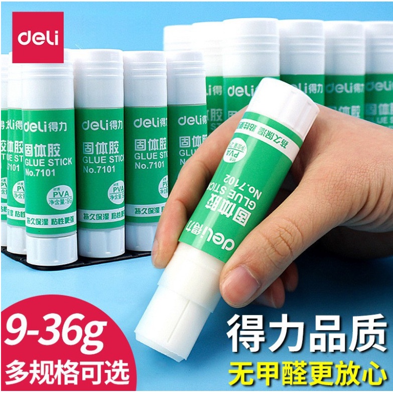 Keo khô Deli No.7101/7102/7103 chất liệu PVA đặc màu trắng