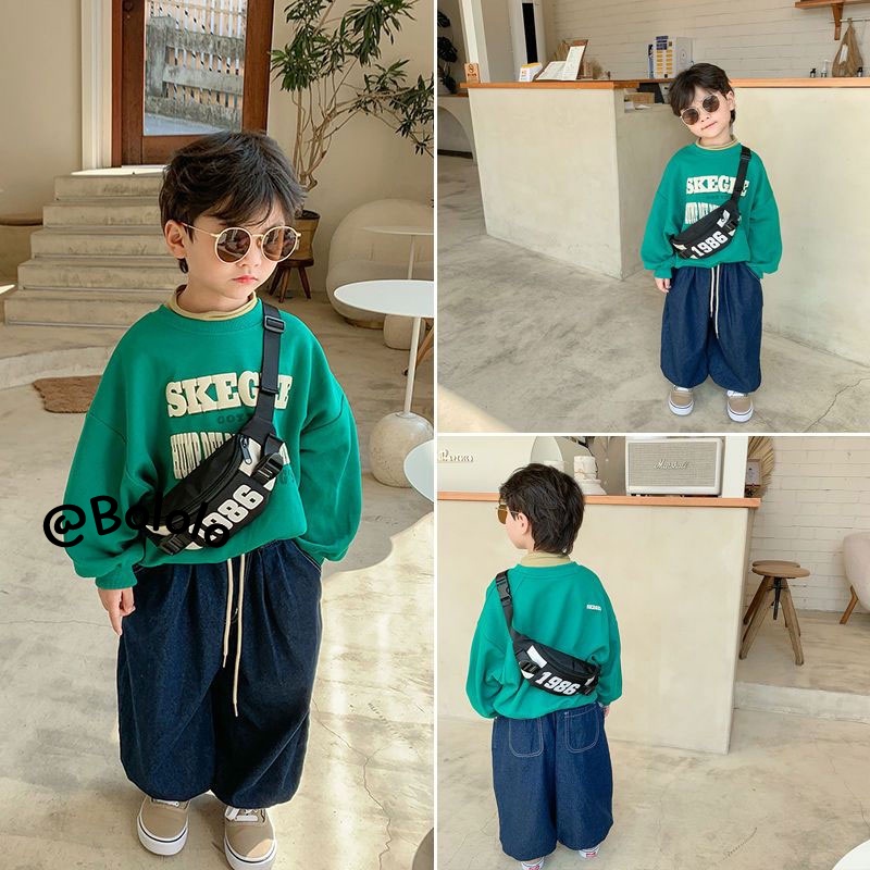 Bololo Túi Đeo Chéo Ngực Mini Thời Trang Đường Phố Cá Tính Cho Bé