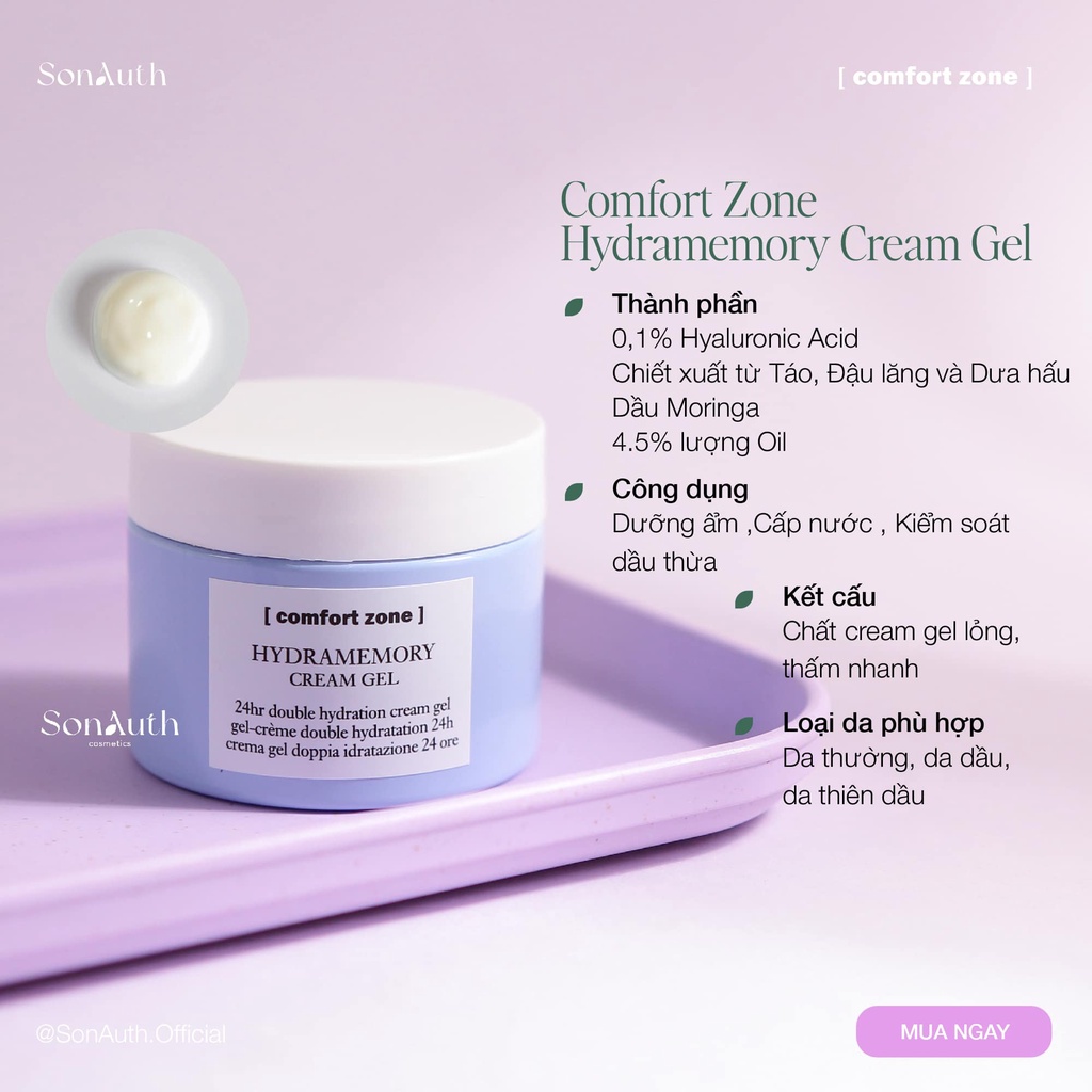 Kem dưỡng ẩm Comfort Zone HydraMemory Cream Gel [Nhập khẩu chính hãng]