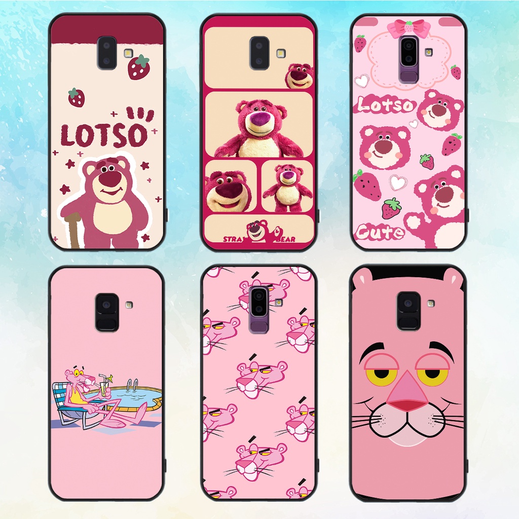 Ốp lưng Samsung J6 2018 / J6 Plus / J6+ / J8 in hình gấu dâu losto, pink panther đáng yêu,hot trend.
