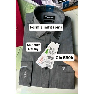 Việt tiến Áo sơ mi giá 580k sale 250k Form slimfit