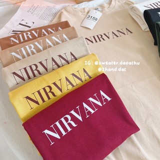 Áo thun 3158 tay lỡ chất cotton khô Nirvana