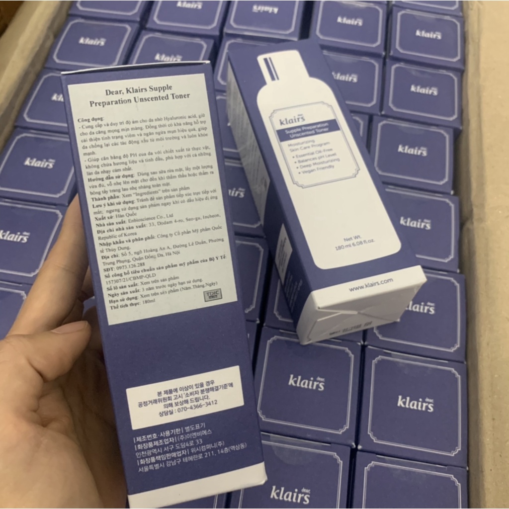 Nước Hoa Hồng Không Mùi Dear Klairs Dưỡng Ẩm Da Và Làm Mềm Da 180ml