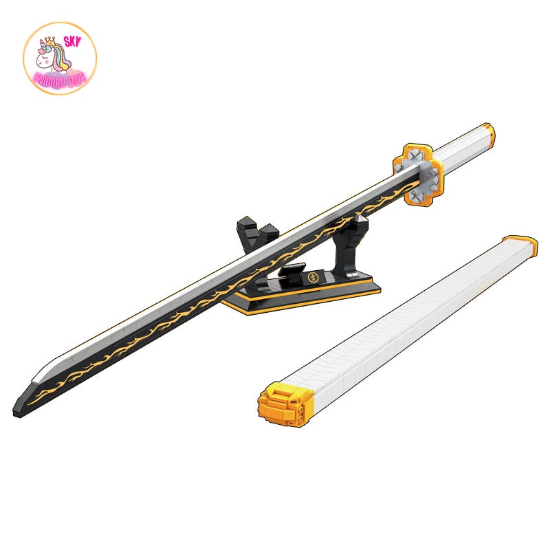 Đồ Chơi Lắp Ráp Kiểu LEGO Mô Hình Thanh Nhật Luân Kiêm Kanata Của Viêm Trụ Zenitsu Agatsuma trong Kimetsu no YaibaDK1506