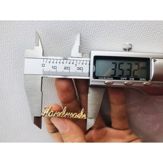 Mac nét chữ Handmade (gắn túi ví) size 3,5*0.95cm
