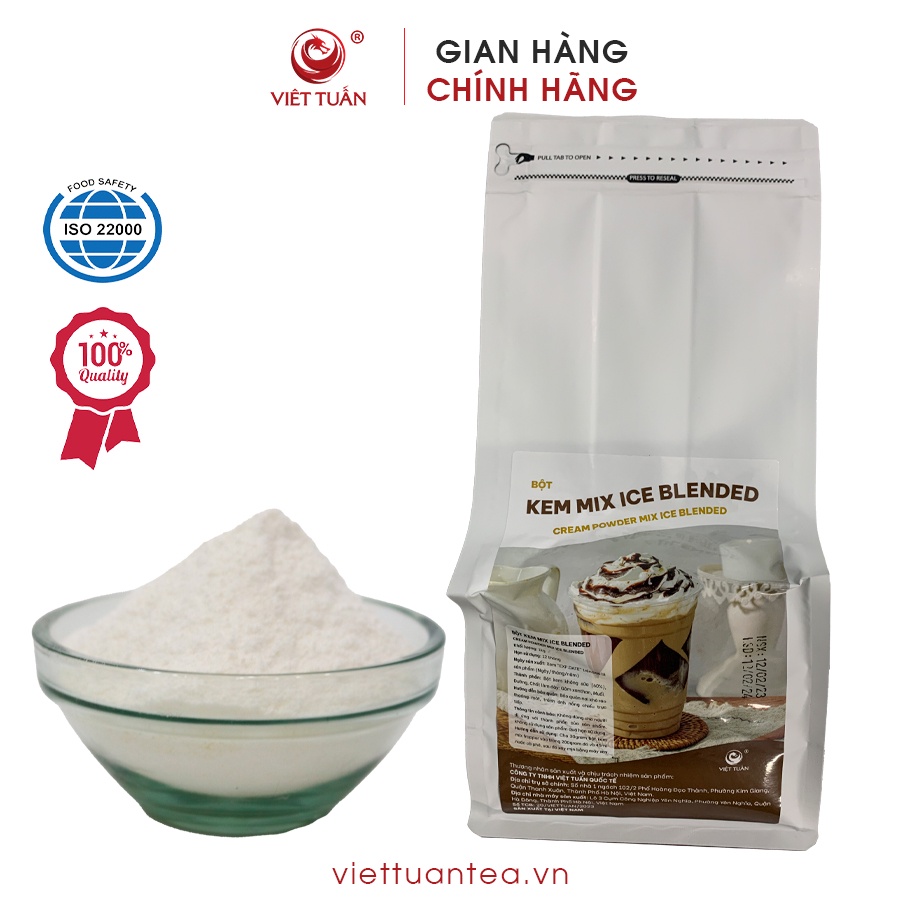 Bột Kem Mix Ice Blended - Bột Việt Tuấn - Gói 1 kg
