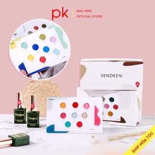 Set sơn gel Vendeeni 8 màu cao cấp chai 15ml tặng kèm bảng màu sẵn