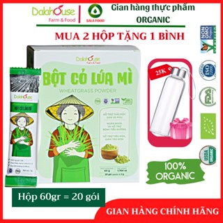 Bột cỏ lúa mì 100% nguyên chất Dalahouse (Hộp 20 gói) (Wheat grass powder) - Organic 100% - DATE MỚI NHẤT
