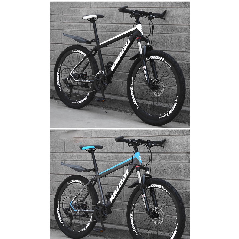 Xe đạp ngoài trời MINGU TUEHAN có giảm sốc, kèm chắn bùn, còi, đèn phản quang, bánh 26inch, 21 tốc độ