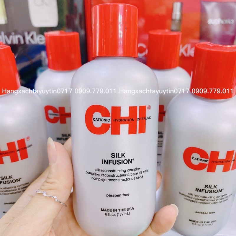 Tinh dầu dưỡng tóc CHI Silk Infusion 177mL hàng chuẩn Mỹ (tinh dau duong toc CHI silk)