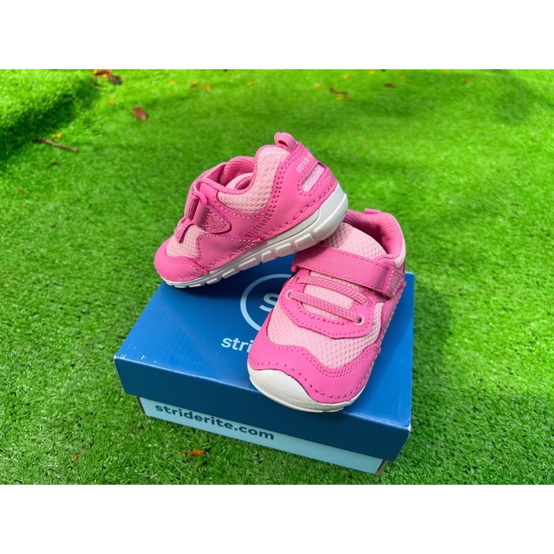 Giày Stride Rite hồng xịn bé gái- Giày thể thao hiệu Mỹ cao cấp size 6us (size 23VN)