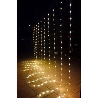 Bộ đèn led trang trí thả mành mưa rơi3.3m vàng nắng