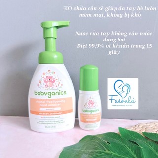 NƯỚC RỬA TAY KHÔ BABYGANICS CHO BÉ 2025(hàng Mỹ)