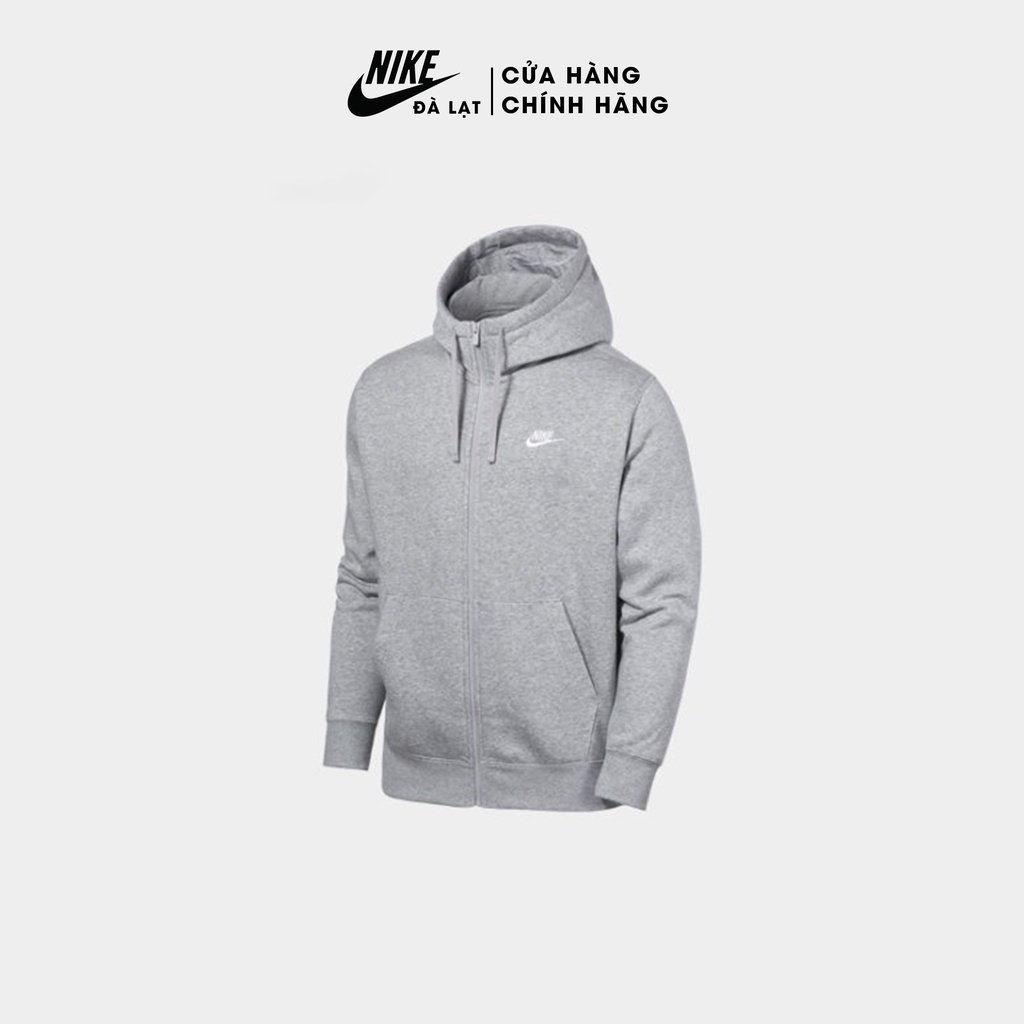 Áo hoodie nam Nike có khóa kéo BV2646-063 Áo nỉ mỏng có mũ Hàng thời trang chính hãng