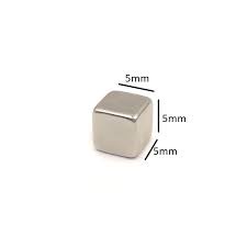 Nam châm trắng hình lập phương dễ thương 5x5x5mm