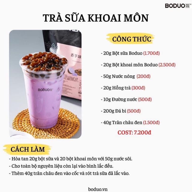 Bột sữa 90A Boduo gói 1kg