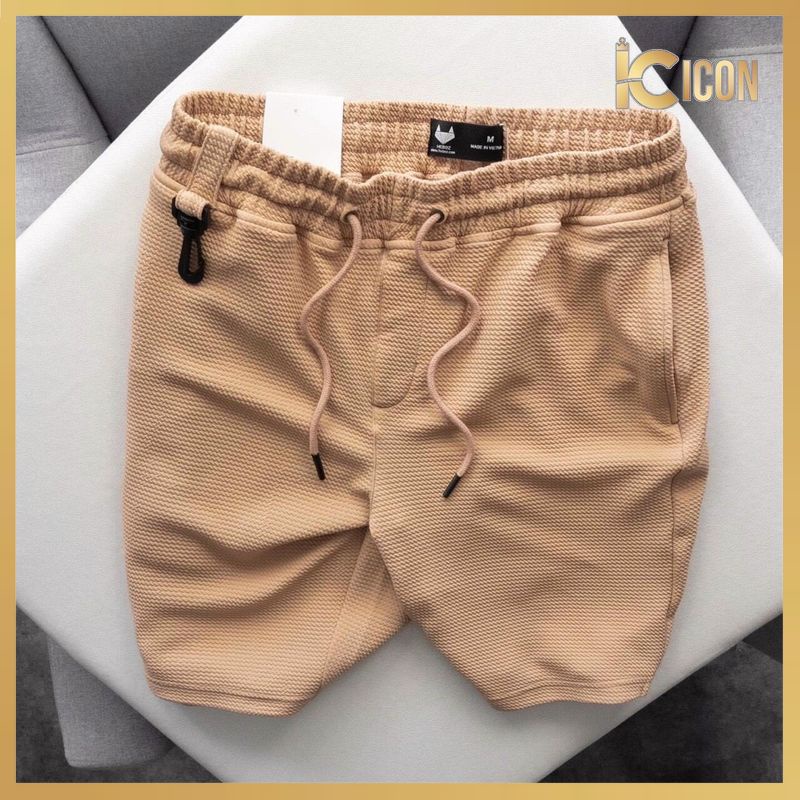 Quần Đùi Nam vải Xốp Thái sợi dệt cao cấp, Quần Short Nam thể thao co dãn thoáng mát QD02 - ICON
