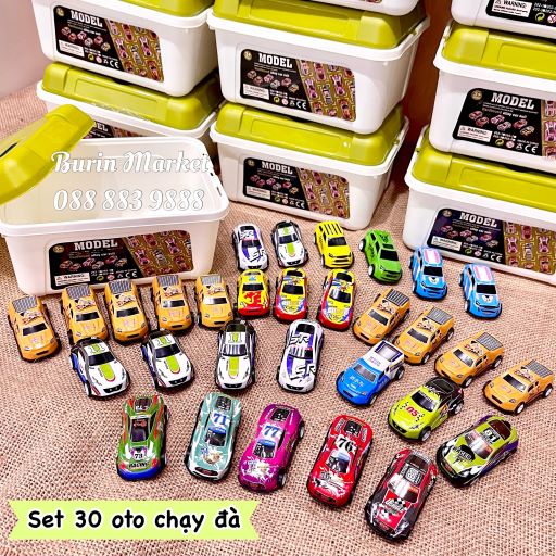 Hộp 30 Chiếc Xe Ô Tô Đồ Chơi Cao Cấp Cho Bé - Đồ Chơi Cho Bé - Burin Market