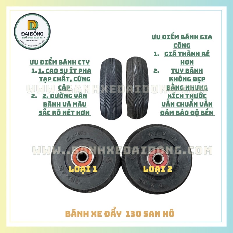 BÁNH XE ĐẨY 130 SAN HÔ LOẠI 1