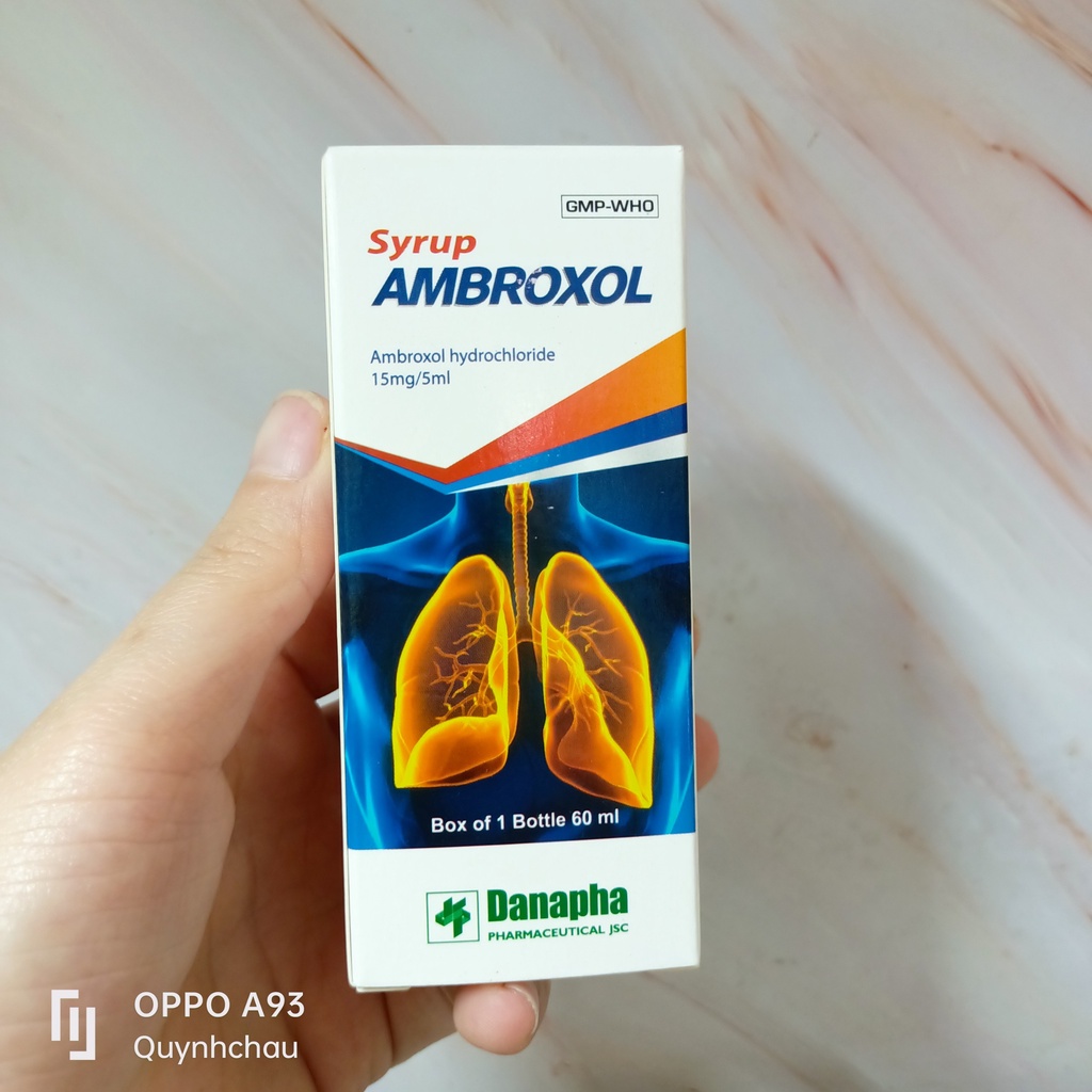 Siro ho, long đờm Ambroxol Danapha hộp 1 chai 60ml