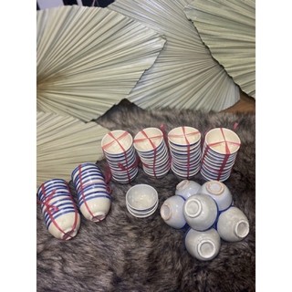Chén bánh bò chỉ xanh phong cách xưa