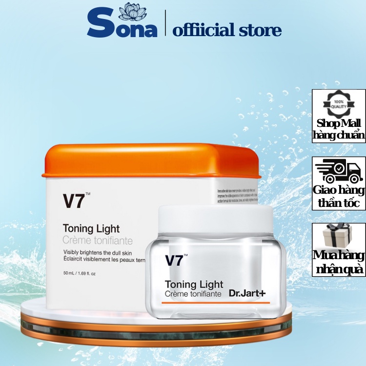 Kem dưỡng trắng tái tạo da V7 Toning Light Dr.Jart+ Hàn Quốc 15ml/50ml