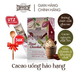 (Chuyên Live)Cacao uống hảo hạng Finest Chocolate - 70% cacao Đắk Lắk - Coffee 3F (hộp 10 gói x 22g)